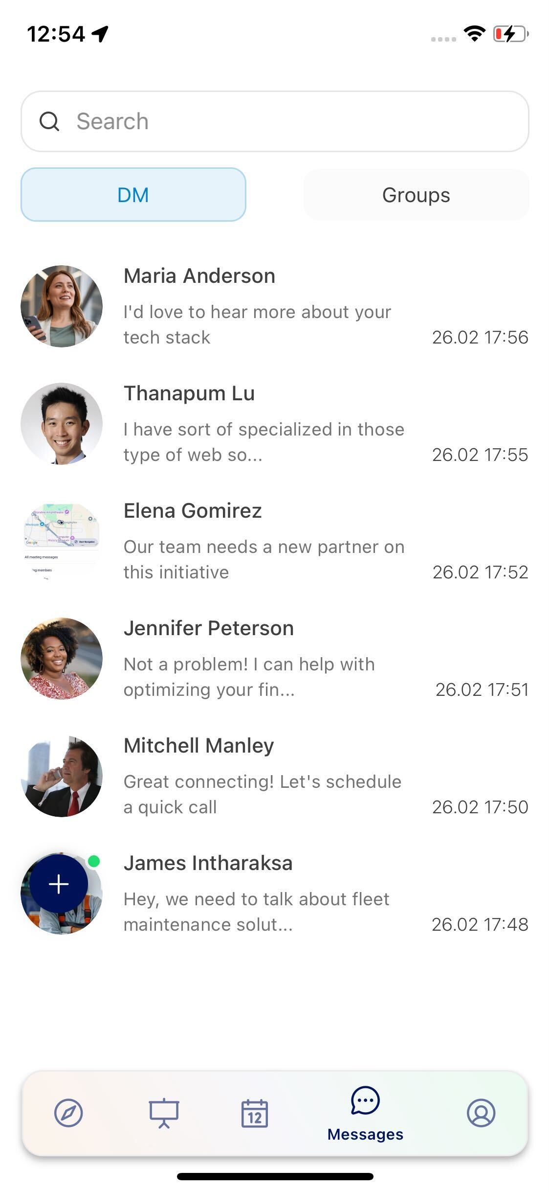 chat screen